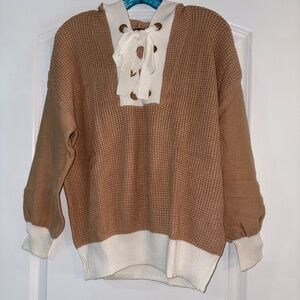 36 point 5 two tone knit sweater size small